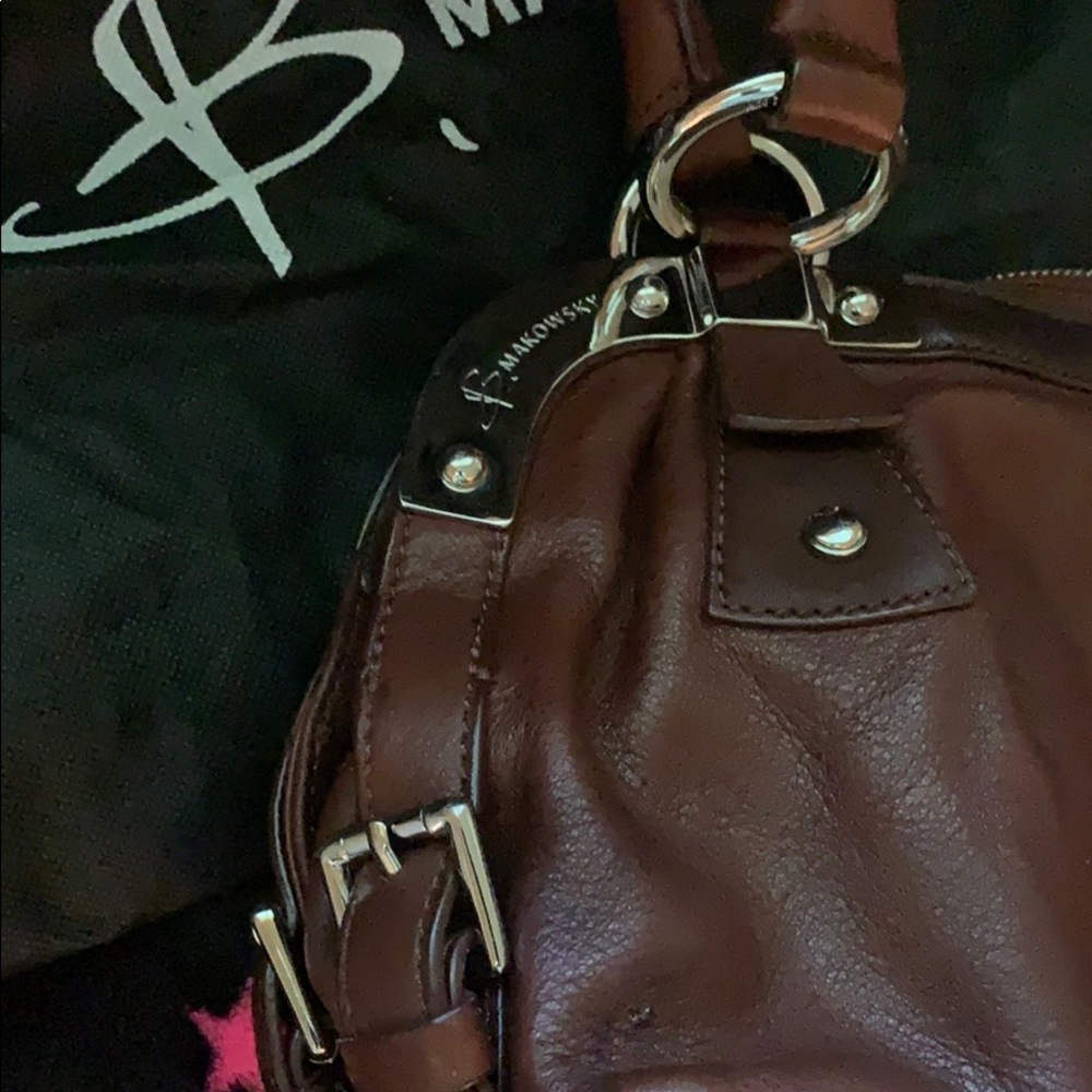 B.Makowsky authentic leather brown bag - Picture 4 of 6